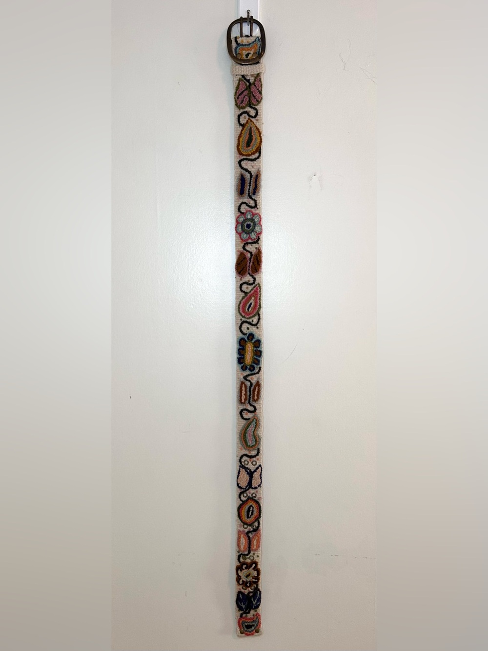 Pistil Wool Peruvian Style Embroidered Belt Size M EUC - Picture 5 of 8